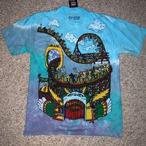 Grateful Dead tie dye roller coaster shirt